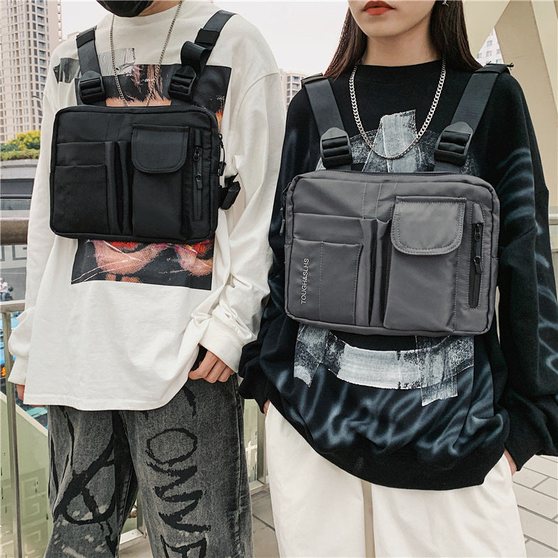 New Street Trend Men's And Women's Vest Bag Hip-hop Tactical Functional Backpack