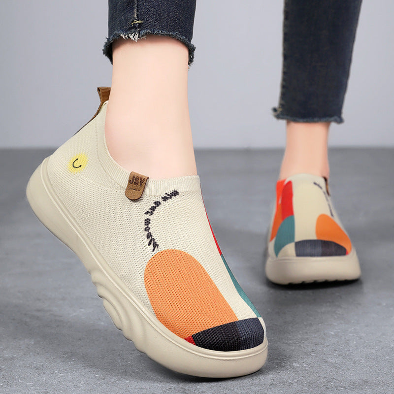 Solid Color Polyurethane Painted Casual Shoes