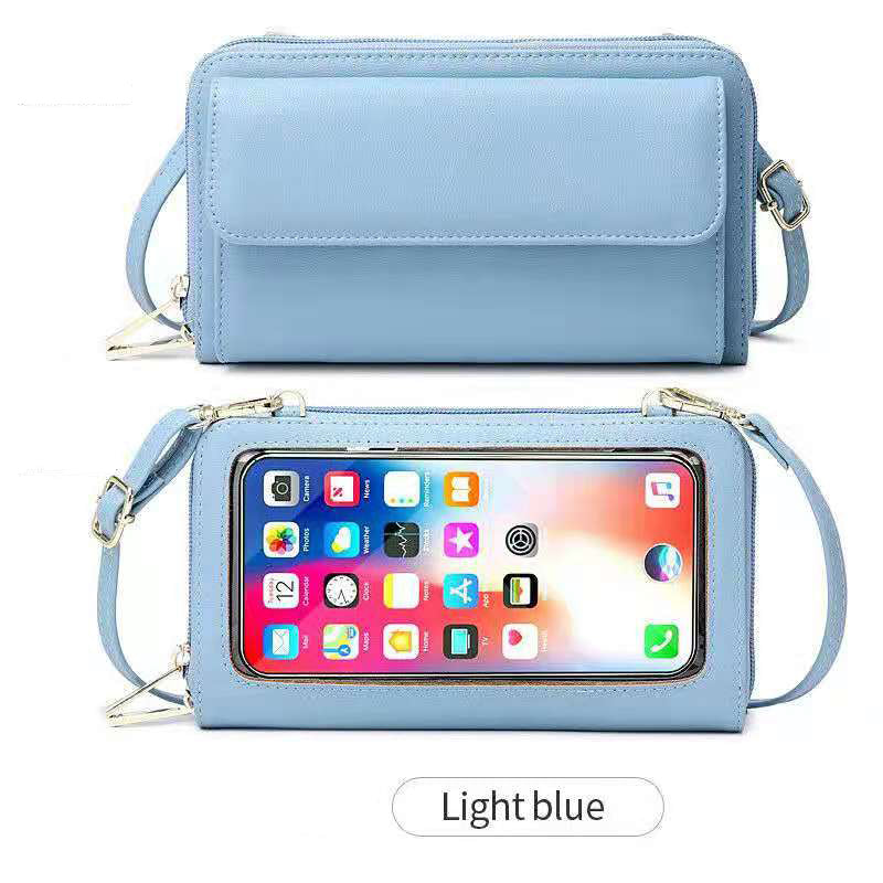 Touch Screen Mobile Phone Bag Messenger RFID Anti-theft Brush