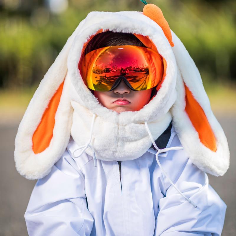 Ski Hood Big Rabbit Unicorn Reflective