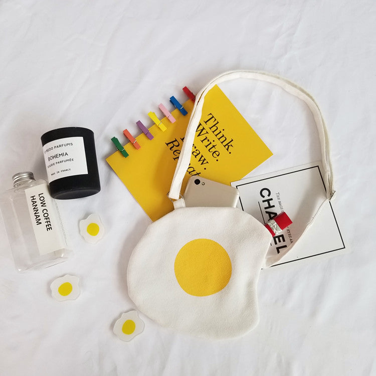 Poached Egg Cute Cartoon Crossbody Bag