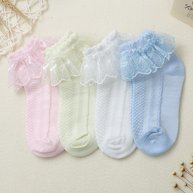 Girls Fashion Socks Summer Thin Lace