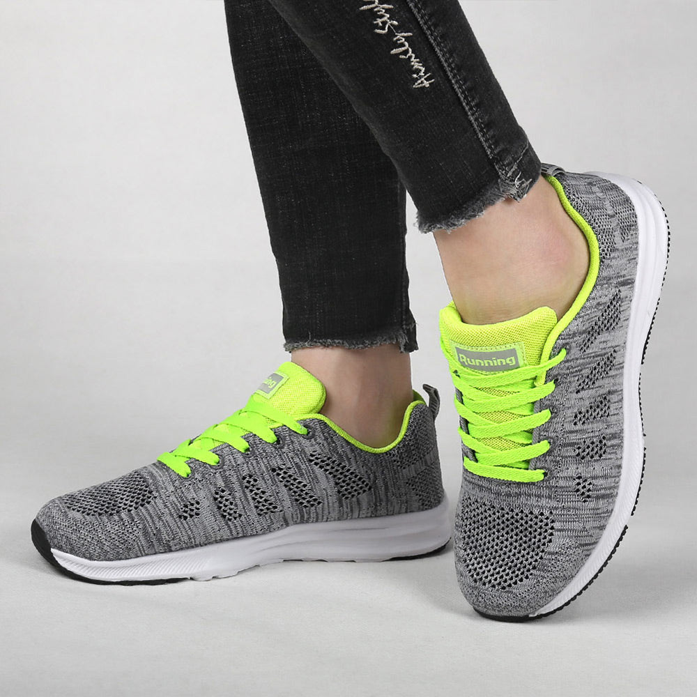 Sorte Hvide Sneakers Til Kvinder Med Snøre Løbesko Gåsko