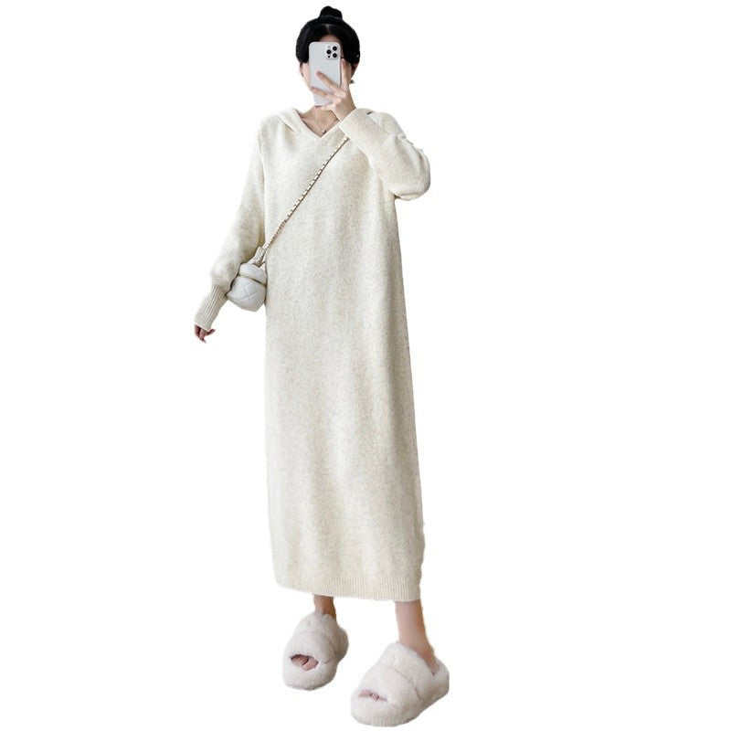 Womens Long Knitted Base Dress For FallWinterNew Style To Pair With Coats