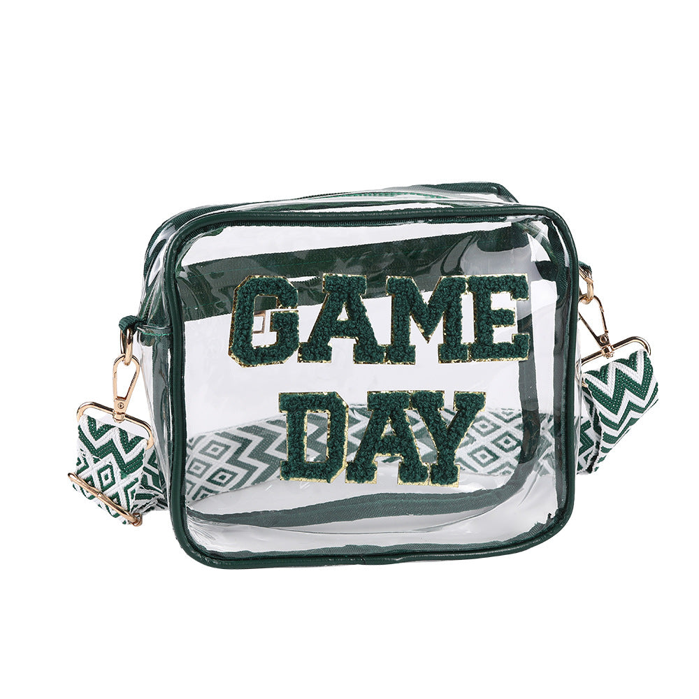 Gennemsigtig PVC Crossbody-broderibrev Skuldertaske Lille Firkantet