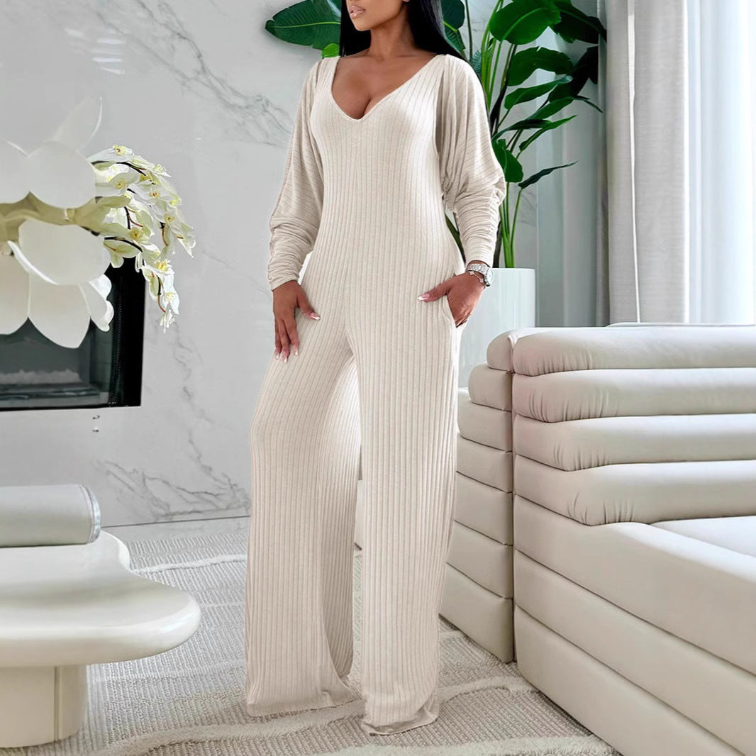 Design Sense Out Casual Slim Fit Sexy And Personalized Fashion Women's Jumpsuit