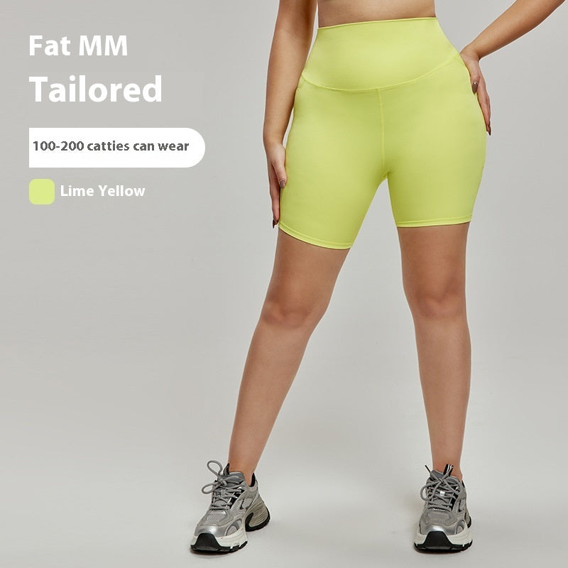 Light Plastic Yoga Shorts High Waist Tight 7A Antibacterial