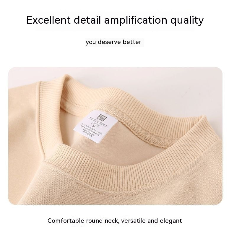 Retro Alphabet Printed Crew Neck Sweatshirt Women's Loose All-match Long Sleeve