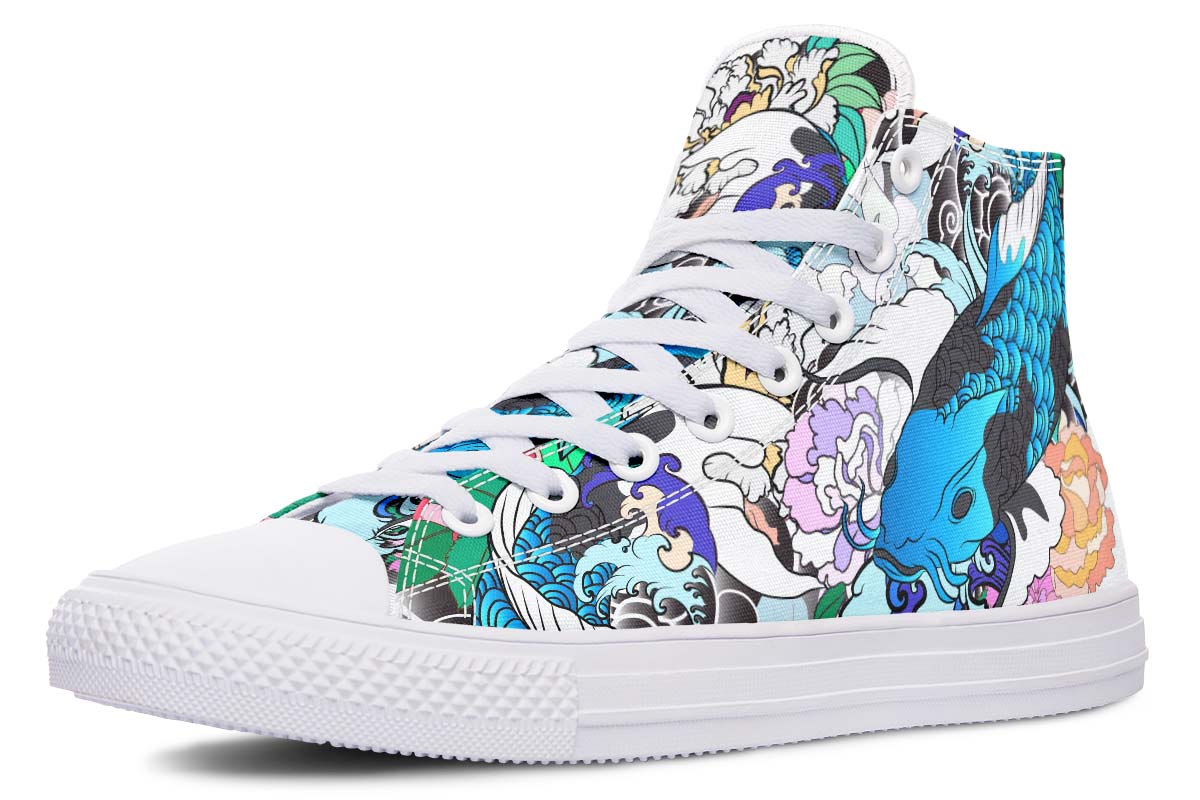 Printed Couple High-top Canvas Shoes