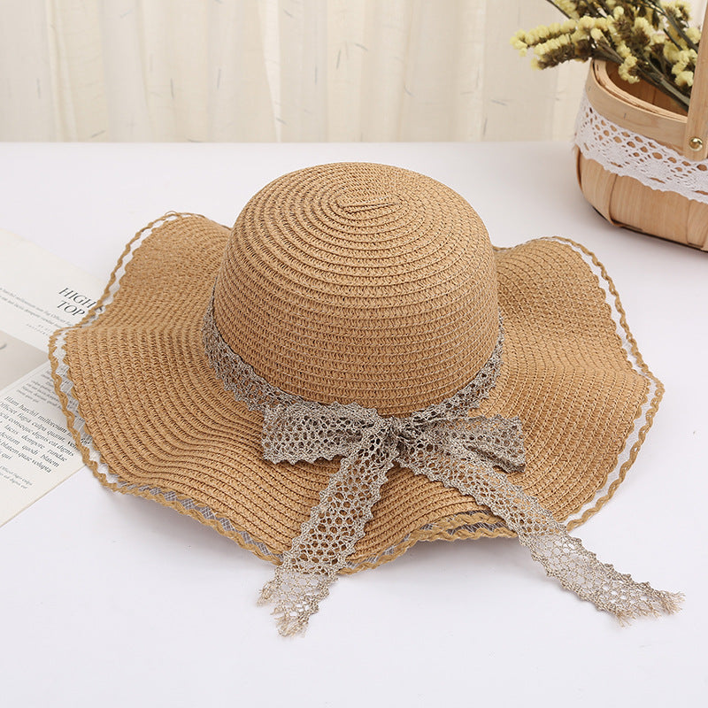 Large Brim Foldable Bow Beach Holiday Shade Hat