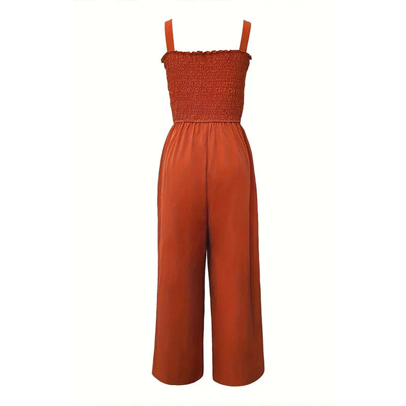 Jumpsuit med lige ben og brede ben til kvinder