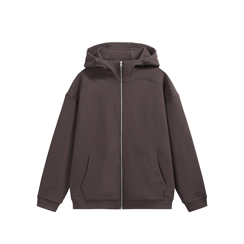 Smart Temperature Control Velvet Zipper Hooded Jacket