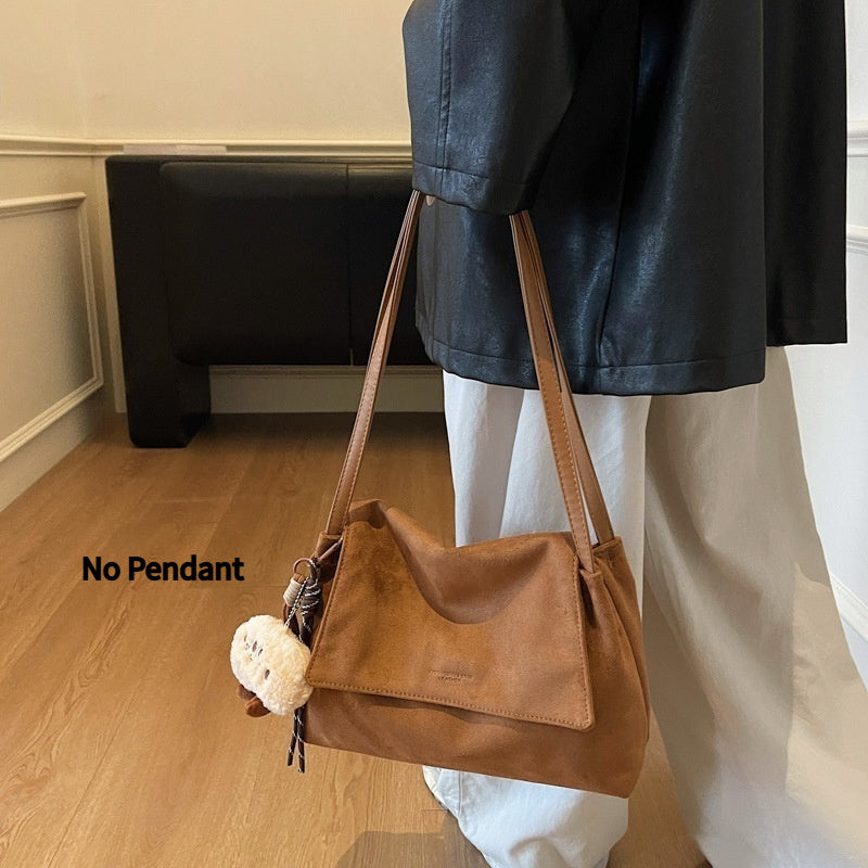 Retro High-capacity Versatile Shoulder Bag For Casual And Commuter Use
