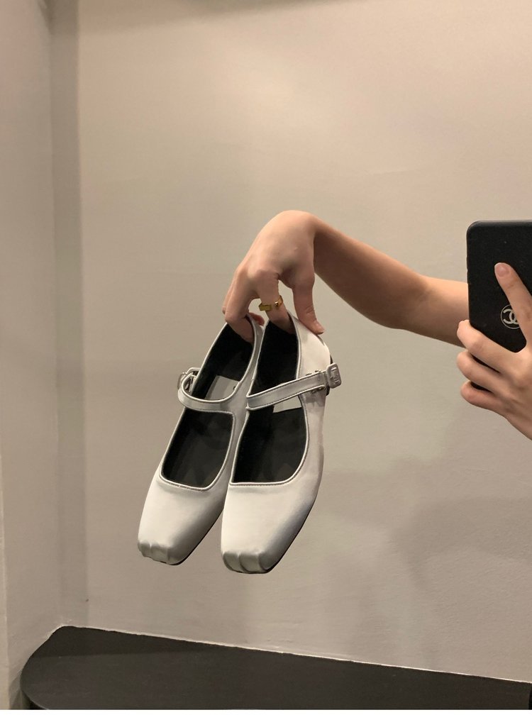 French Square Toe Ballet Shoes