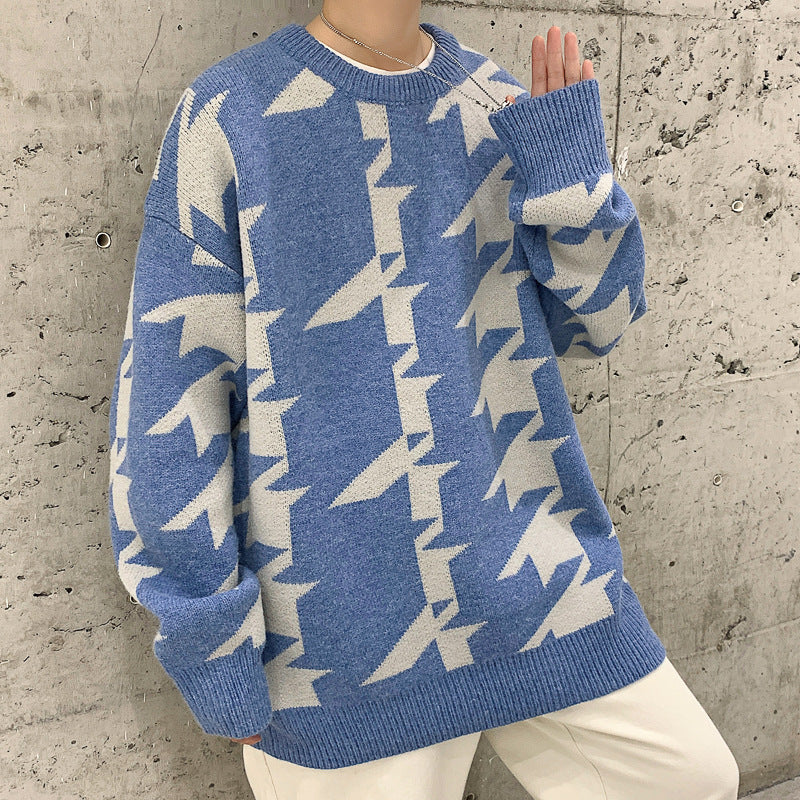 Men's Round Neck Pullover Casual Sweater