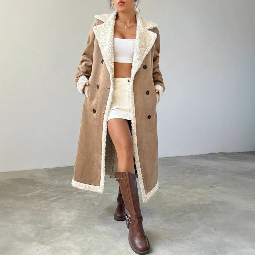 Fashion Temperament Composite Fur Velvet Coat
