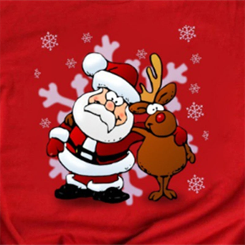 Cartoon Fashion Letter Plus Size Crew Neck Top For Women