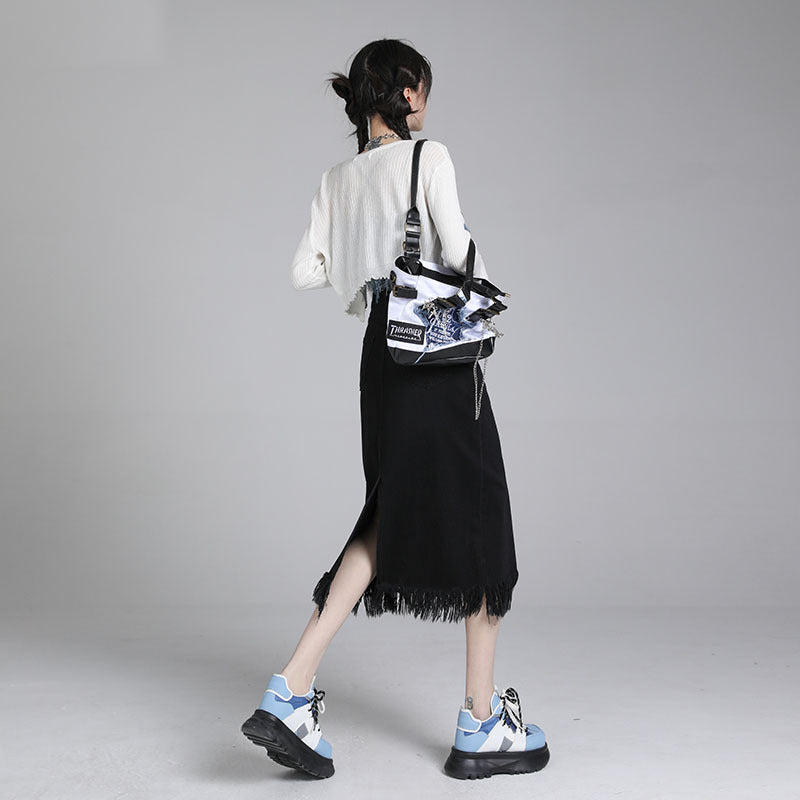 New Style Tummy-control Versatile Loose-fit Denim Skirt