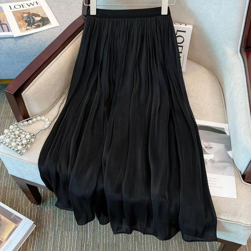 High-grade Streamer Yarn Skirt A- Line Large Hem