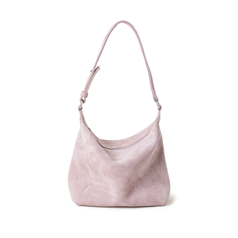 Large Capacity Light Luxury High-grade Goat Skin Suede Tote Bag