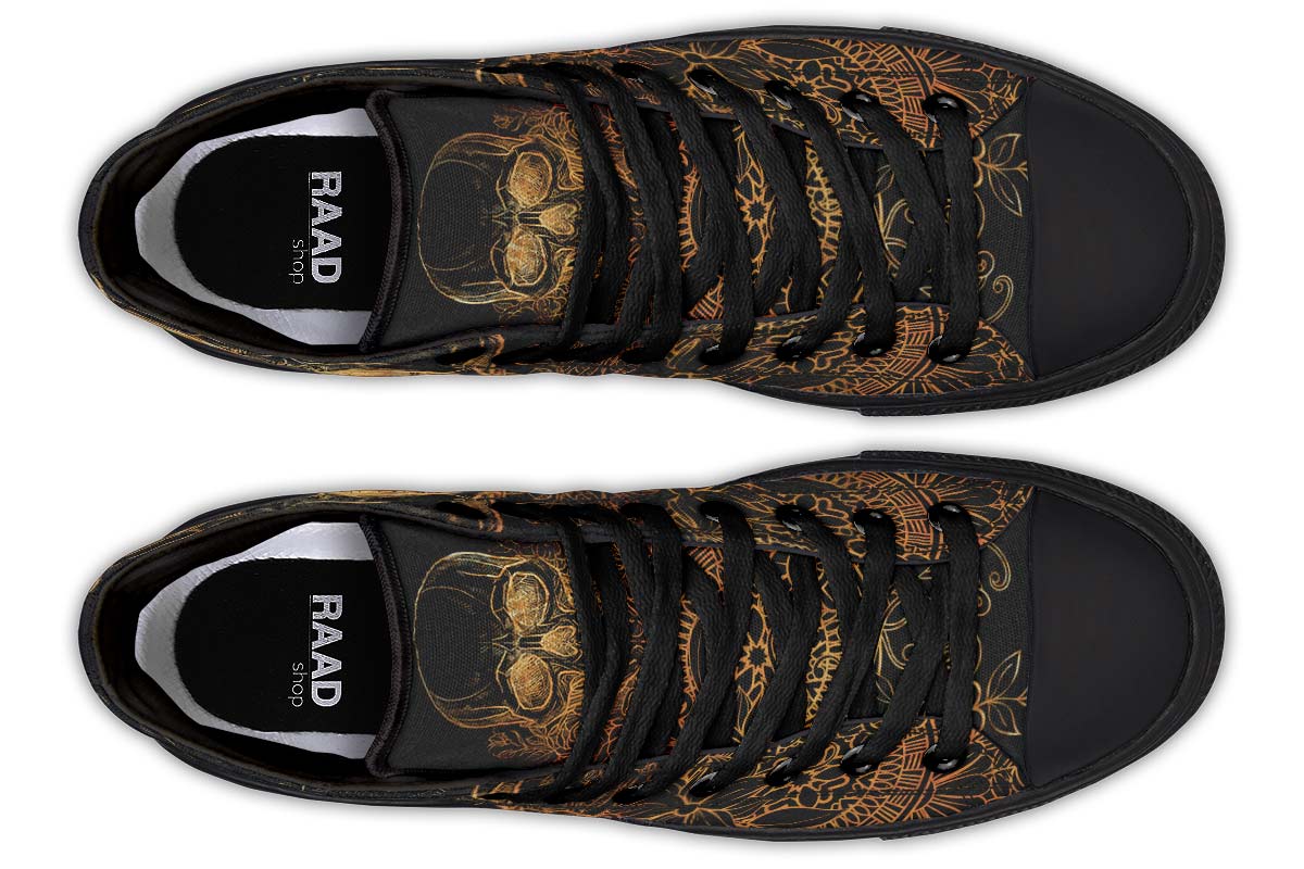 Men's And Women's Fashion Color Printing High-top Canvas Shoes