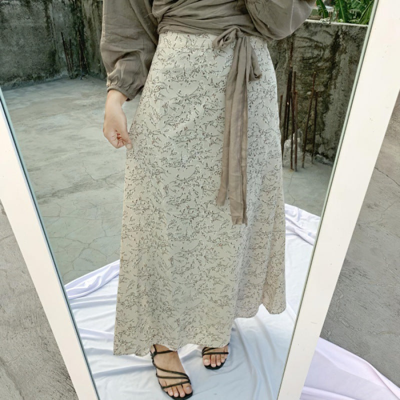 Fashionable All-match Skirt Floral Dress Women