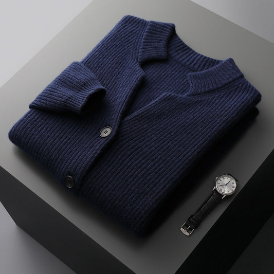 Herre Løs Afslappet Sweater Cardigan Jakke