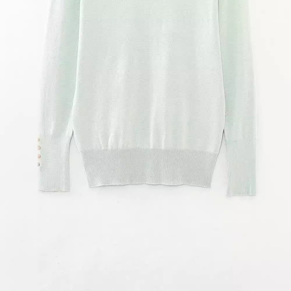 Women's Round Neck Slim Bottoming Basic Sweater