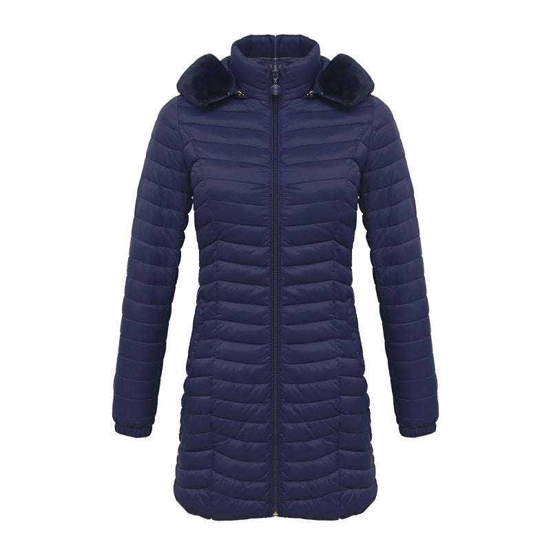 Winter Long Parka Ultra-light Liner Women's Quilted Cotton Coat