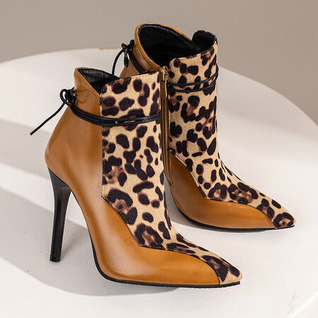 Short Pointed Toe Knight Boots Thin High-heel Boots