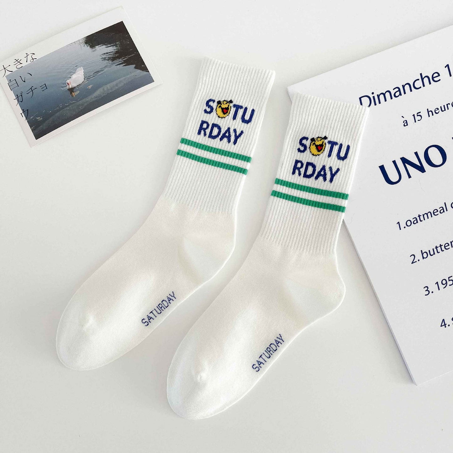 Ins Tide College Style Long Tube Sports Socks Outer Wear
