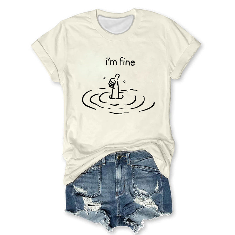Women's Round Neck T-shirt Summer Quick-drying Cotton-like T-shirt