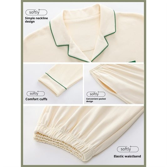 Women's Cotton Pajamas Can Be Worn Outside In Spring And Autumn