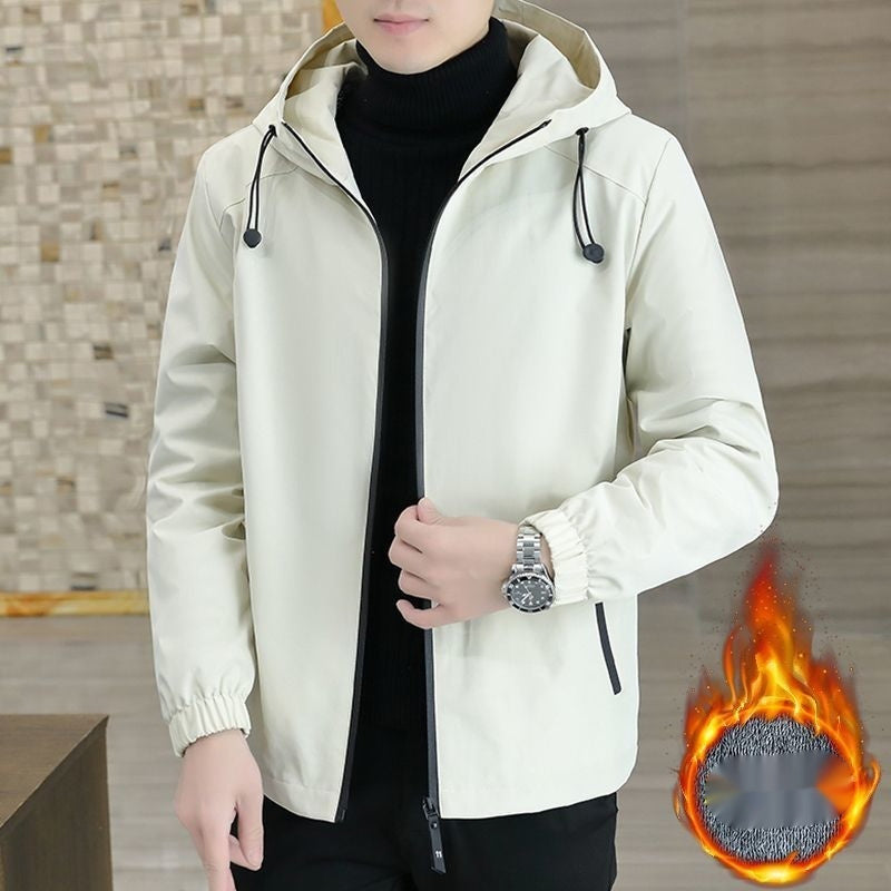 Men's Winter Trendy Fleece Jacket Casual Top Windbreaker