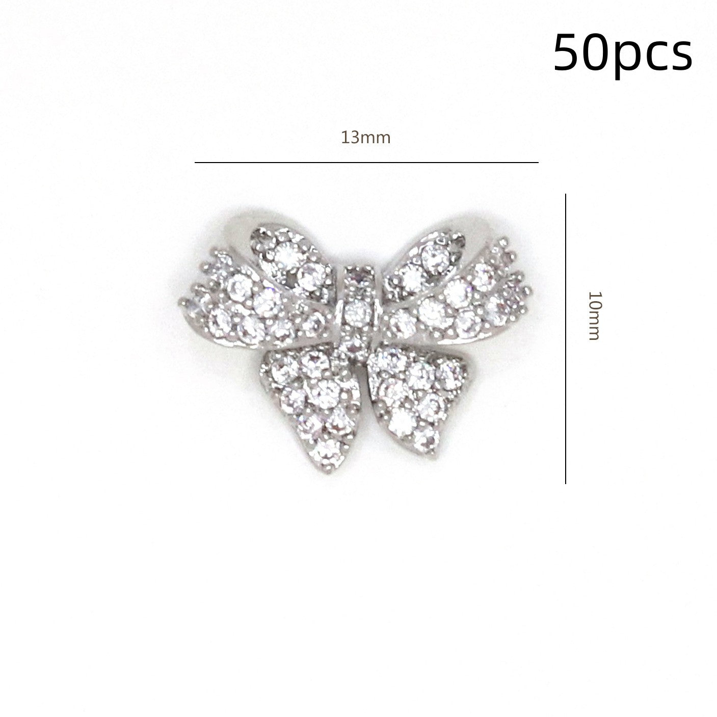 Bow Zircon Nail Ornament Zircon