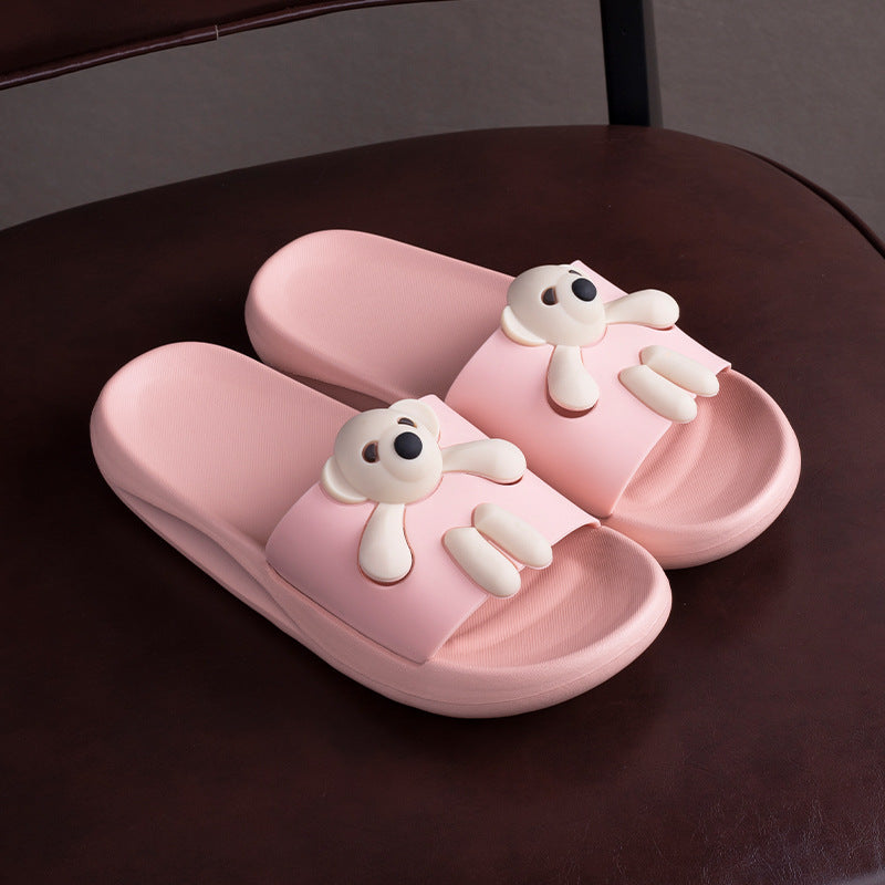 Cartoon Bear Sandals And Slippers Girl Heart Student Couple Sandals Male