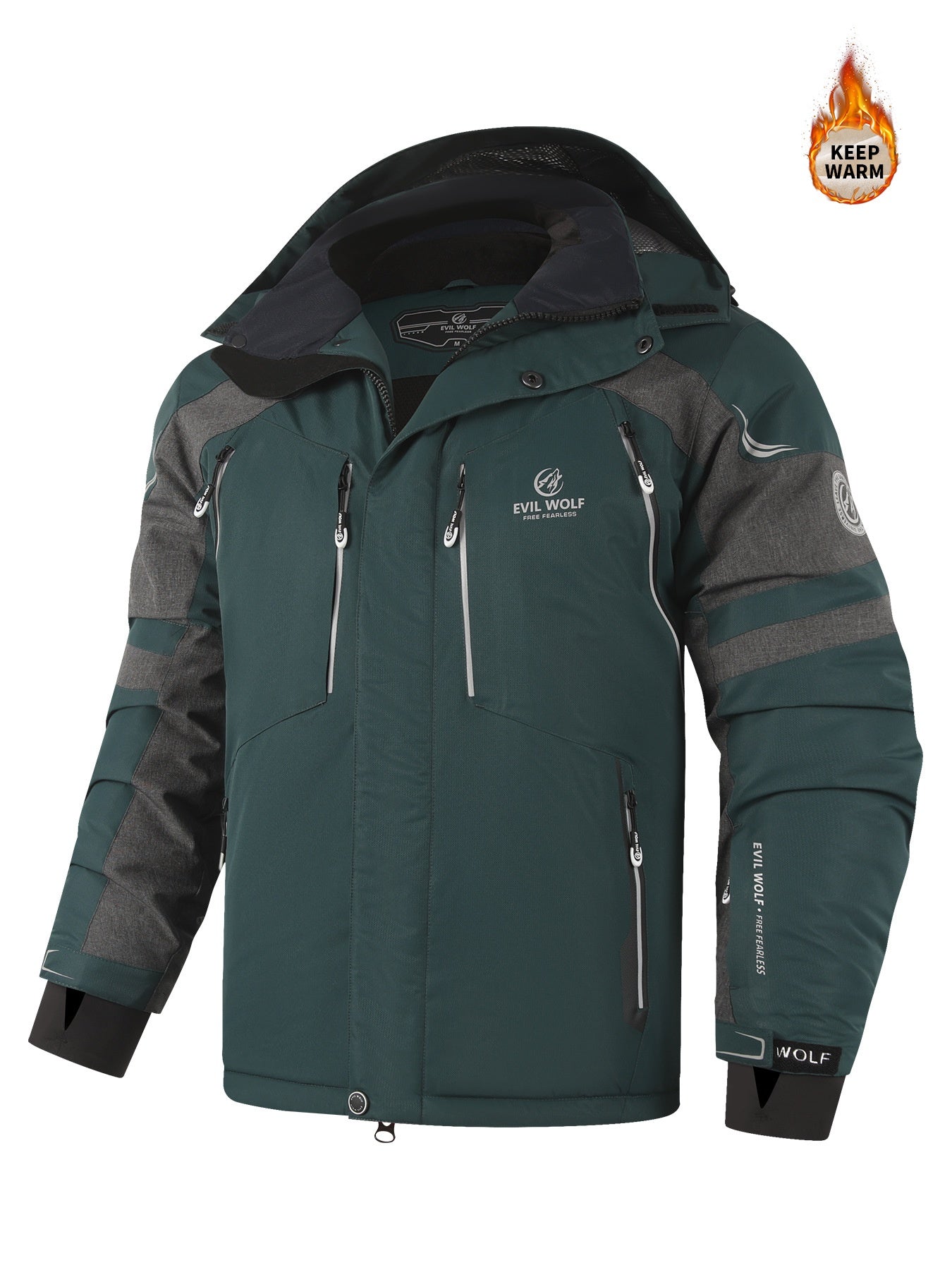 Men's Casual Thermal Removable Outdoor Cotton Clothes