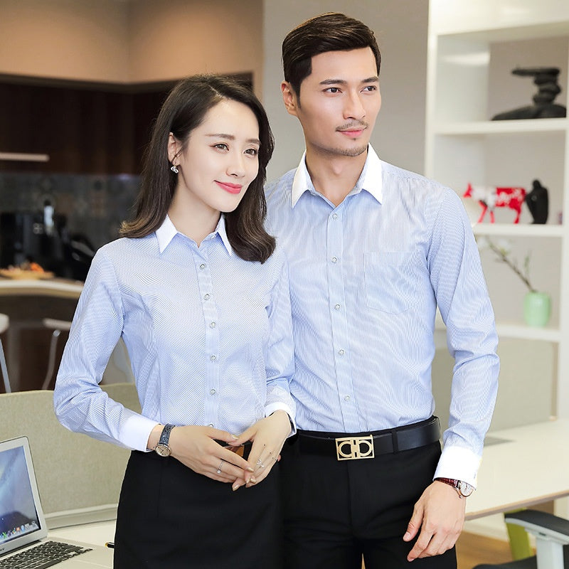 Mens Business Long-sleeve Cotton Shirt