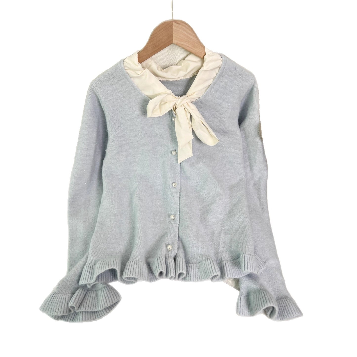 Women's Knit Cardigan Bow Tie Sweater
