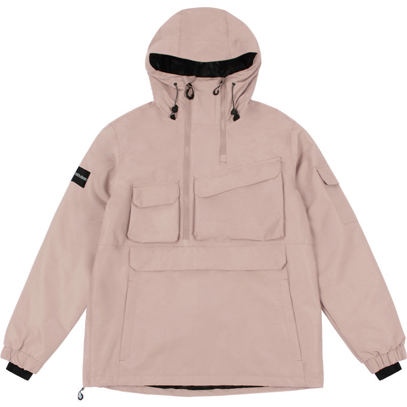New Ski Suit Coat Veneer Double Board Outdoor Windproof Warm Plus Size Men's Multi-pocket