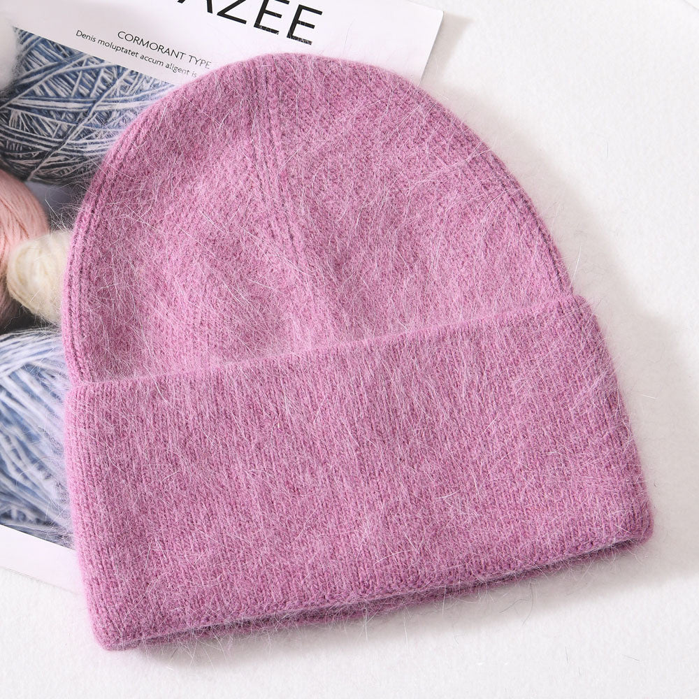 Autumn And Winter New Outdoor Solid Colour Knitted Wool