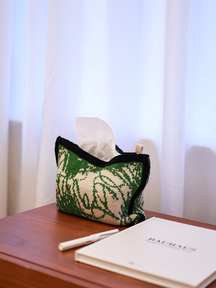 Knitted Tissue Box Bag Storage