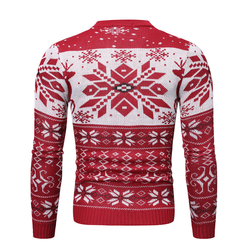 Men's Christmas Fawn Contrast Color Fashion Versatile