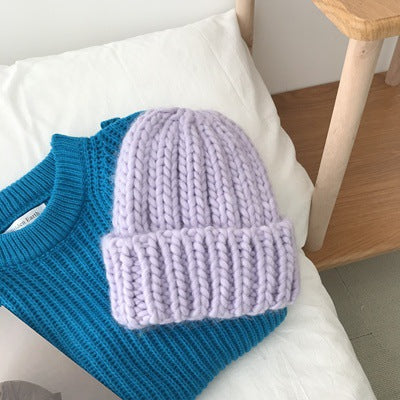 Sweet Candy Color Cute Wool Hat Women Thickened