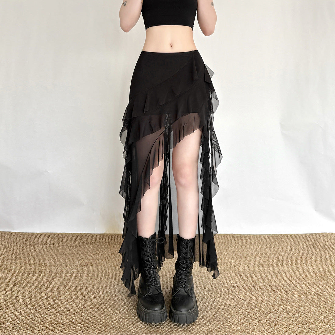 SpringSummer Irregular Hemline Lace Dress For Women