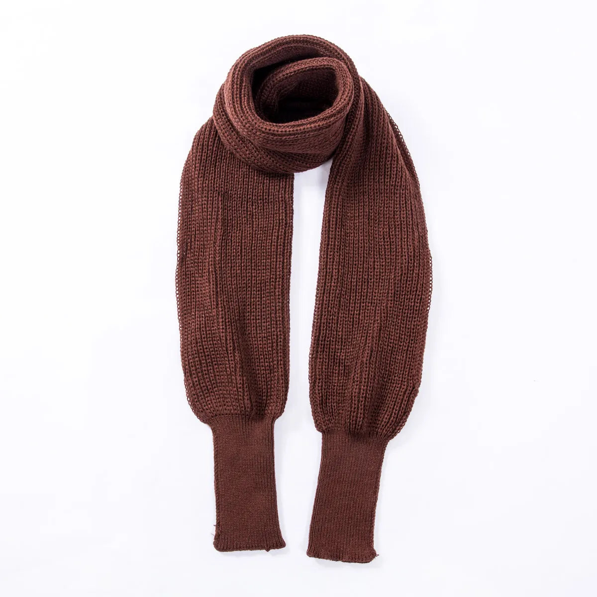 Women's knitted scarf with extended sleeves