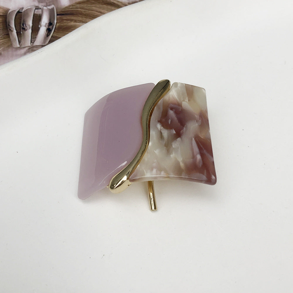 Square Leopard Print Resin Headdress Hair Hook