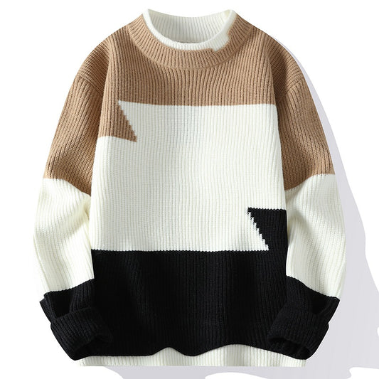 Rund Hals Trend Hong Kong Style Fashion Løs Sweater