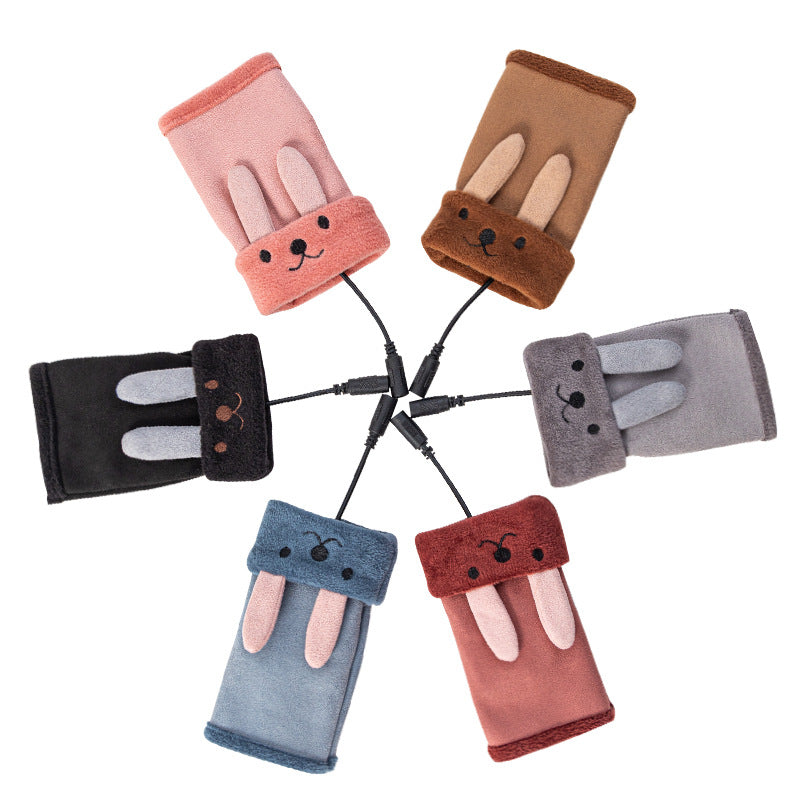 USB Power Charging Heating Gloves For Adults