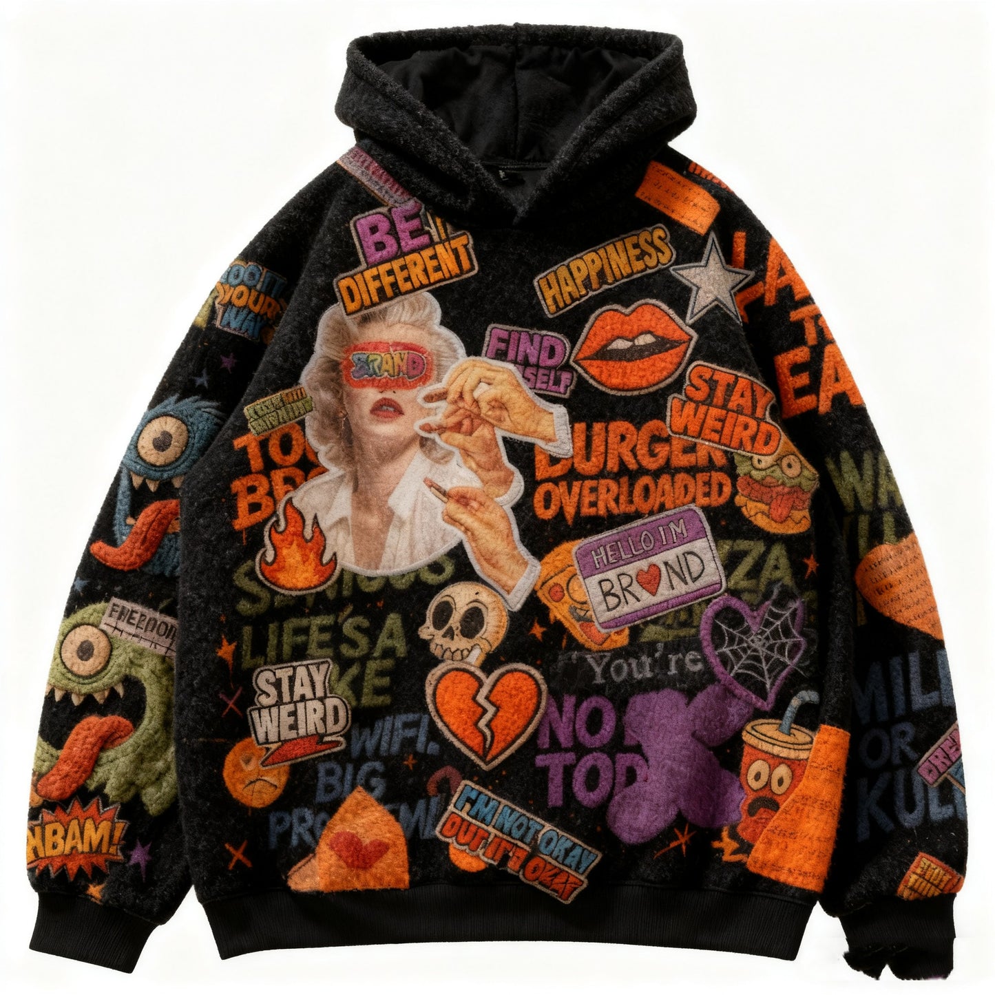 Mode Afslappet Trykt Polyester Sweater